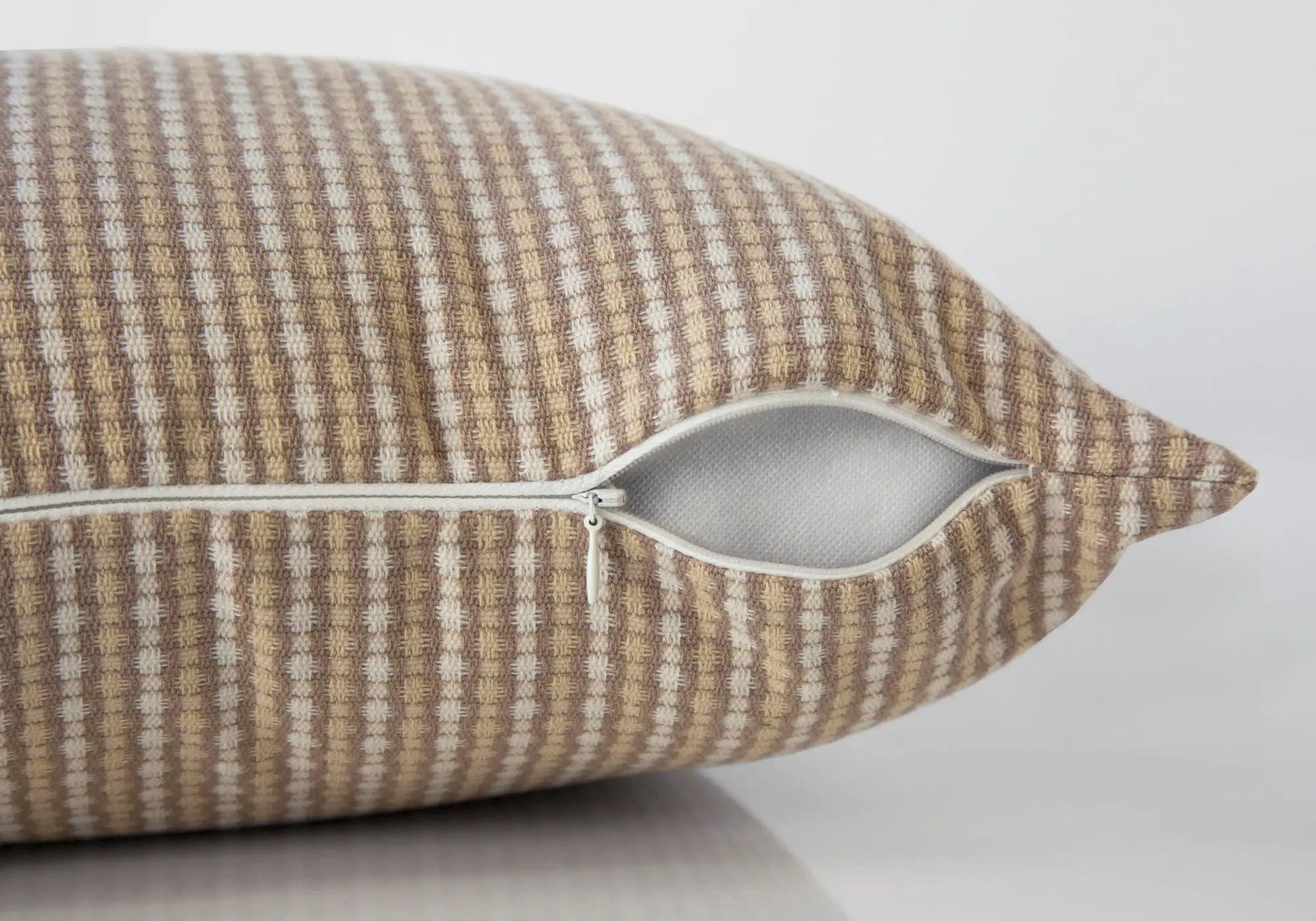 Square throw pillow hypoallergenic brown with zipper insert included Unique Piece Furniture on Tampa Home & Garden Store