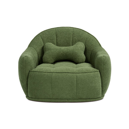 Louie 30.5in Dog Sofa Bed Moss green bone bolster pillow HouseOfZazla on Tampa Home & Garden Store