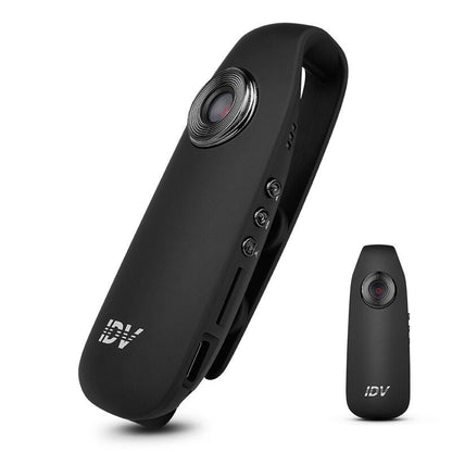 Compact wearable mini video camera with one-click recording, black IDV, 2 pcs on Tampa Home & Garden Store