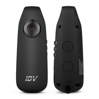 Portable mini video camera by IDV with one-click recording; front and back views on Tampa Home & Garden Store