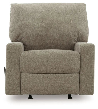 Newellen Rocker Recliner taupe fabric, padded arms by Unique Piece Furniture on Tampa Home & Garden Store