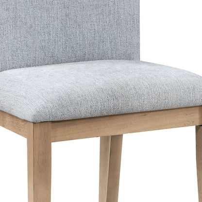 Caspian Oak Finish Dining Chair Gray Set of 2