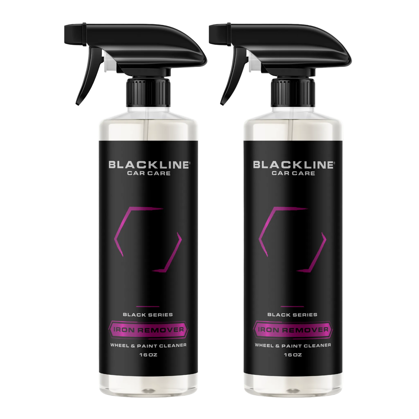 Blackline Iron Remover spray bottles duo black bottles with purple hex badge 16 oz each on Tampa Home & Garden Store