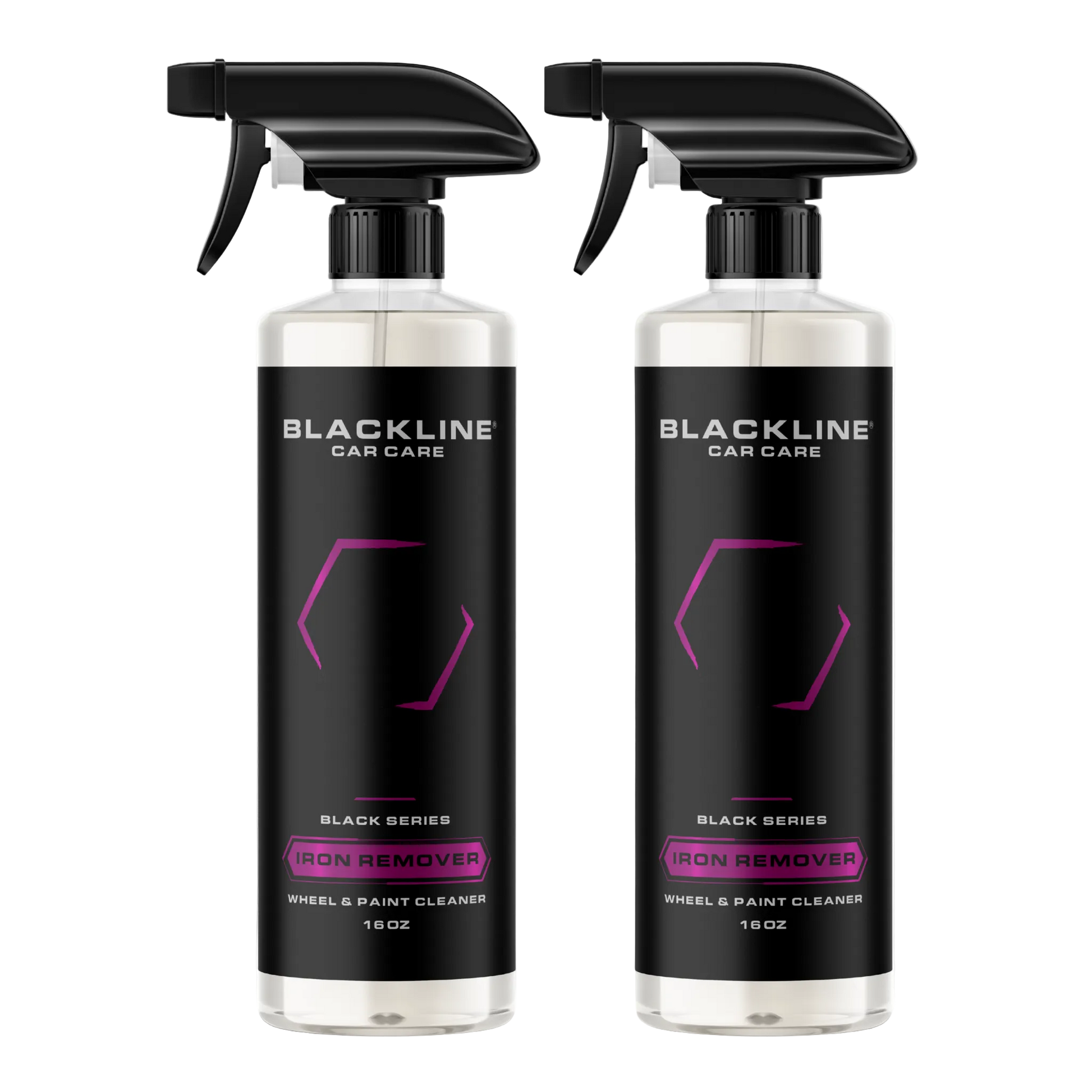 Blackline Iron Remover spray bottles duo black bottles with purple hex badge 16 oz each on Tampa Home & Garden Store