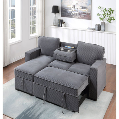 Territory Modern Pull Out Sofa Bed and Gray