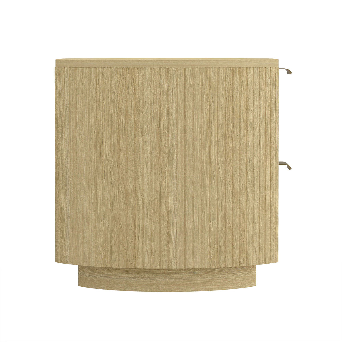Oak nightstand with two ribbed drawers in natural oak finish by HouseOfZazla on Tampa Home & Garden Store