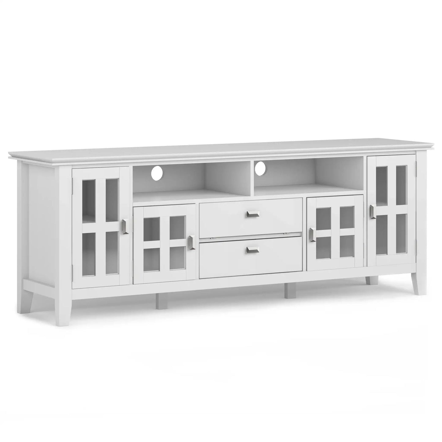 Artisan Tv Media Stand Glass Doors and Drawers