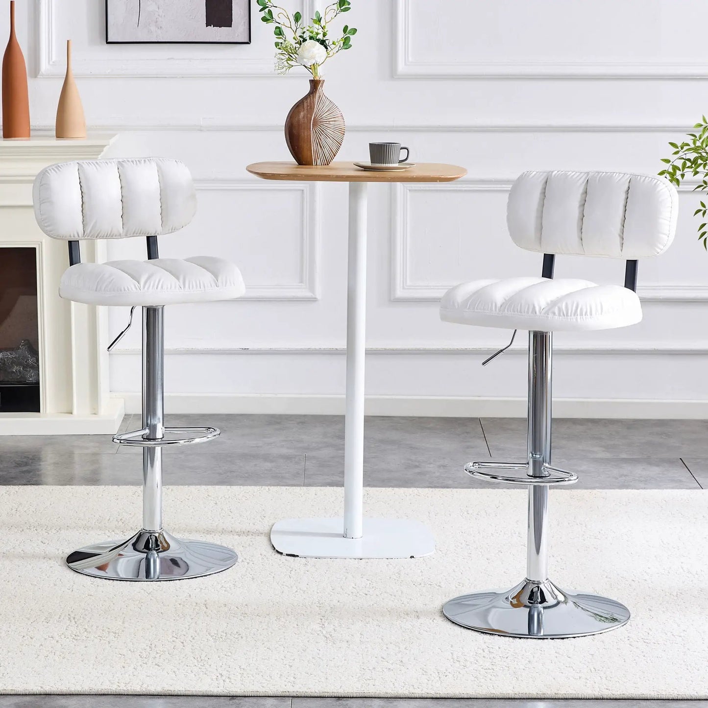 Adjustable Bar Stools With Footrest For Island