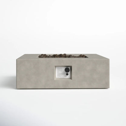 Modern Concrete Outdoor Fire Pit Table for Patio
