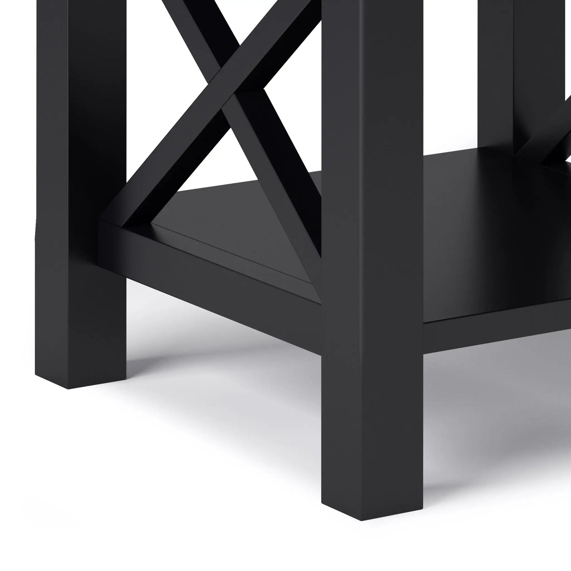 Kitchener Handcrafted Console Table in black metal with X-brace by Unique Piece Furniture on Tampa Home & Garden Store