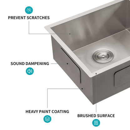 Modern Deep Single Bowl and Stainless Steel Sink