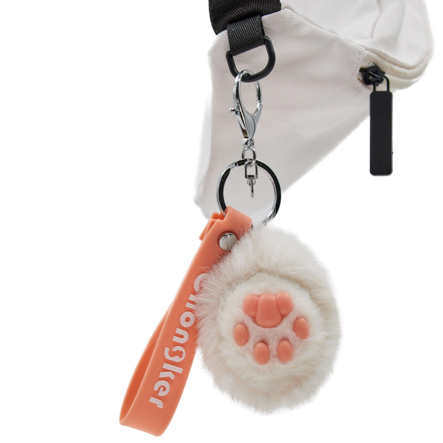 Cat Paw Keychain Plush Charm for Girls and Bags