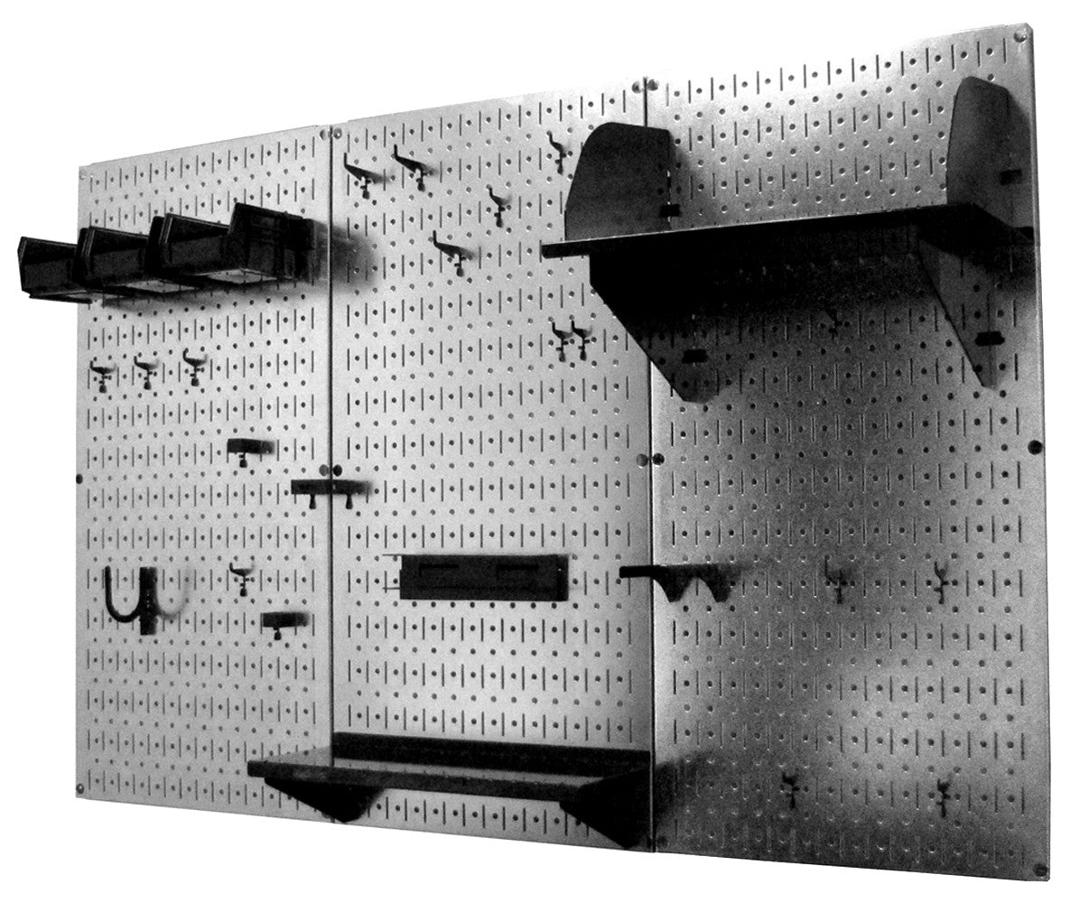 A Durable Metal Pegboard Wall Rack and Shelf