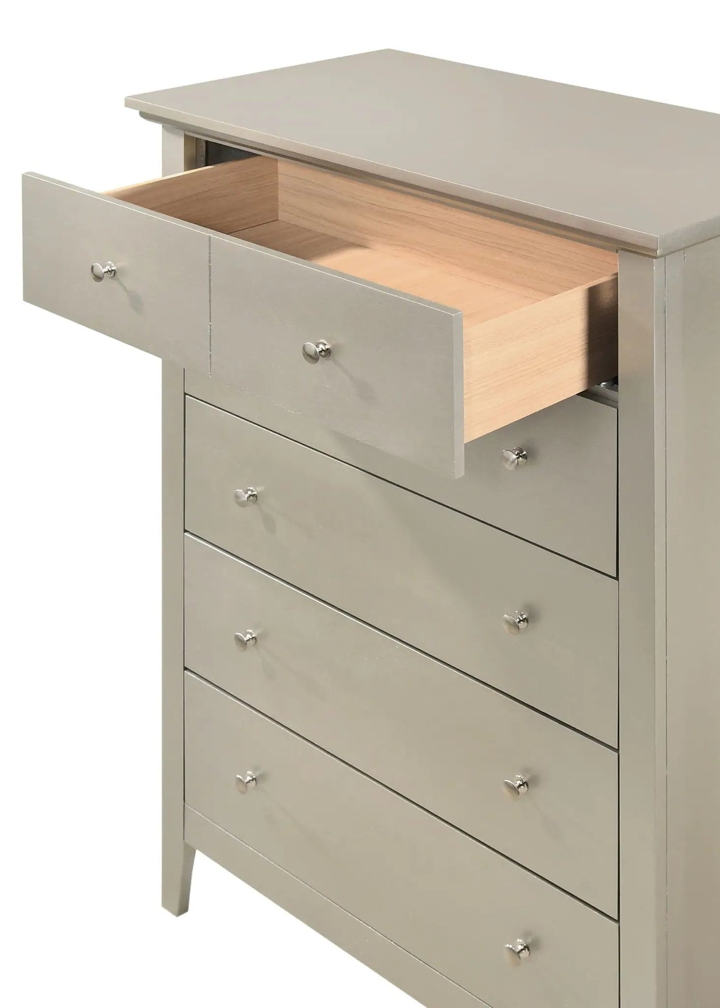 Hammond Chest by Unique Piece Furniture gray accent chest with silver knobs on Tampa Home & Garden Store