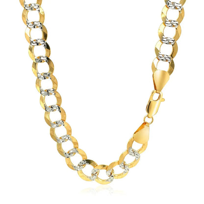 8.2mm two-tone gold pave curb chain necklace with pavé crystal accents by Bids.com on Tampa Home & Garden Store