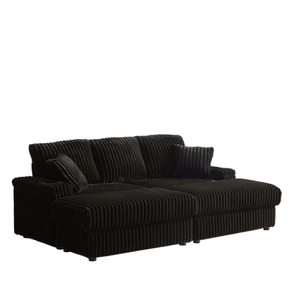 3 Seater Sofa With 2 Ottomans and Storage
