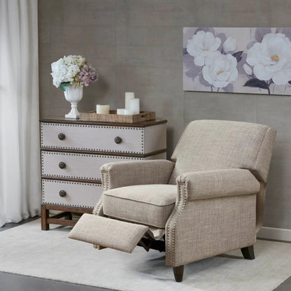 Julian push-back recliner in sand fabric with reclining feature by Unique Piece Furniture on Tampa Home & Garden Store