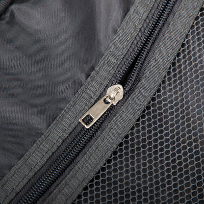 14/20 2-Piece PC Spinner Wheel Luggage Set HouseOfZazla; gray fabric with metal zipper close-up on Tampa Home & Garden Store