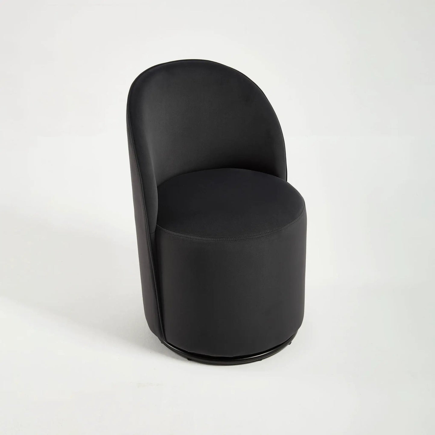 360 Degree Swivel Armless Dining Barrel Chair black faux leather by Unique Piece Furniture on Tampa Home & Garden Store