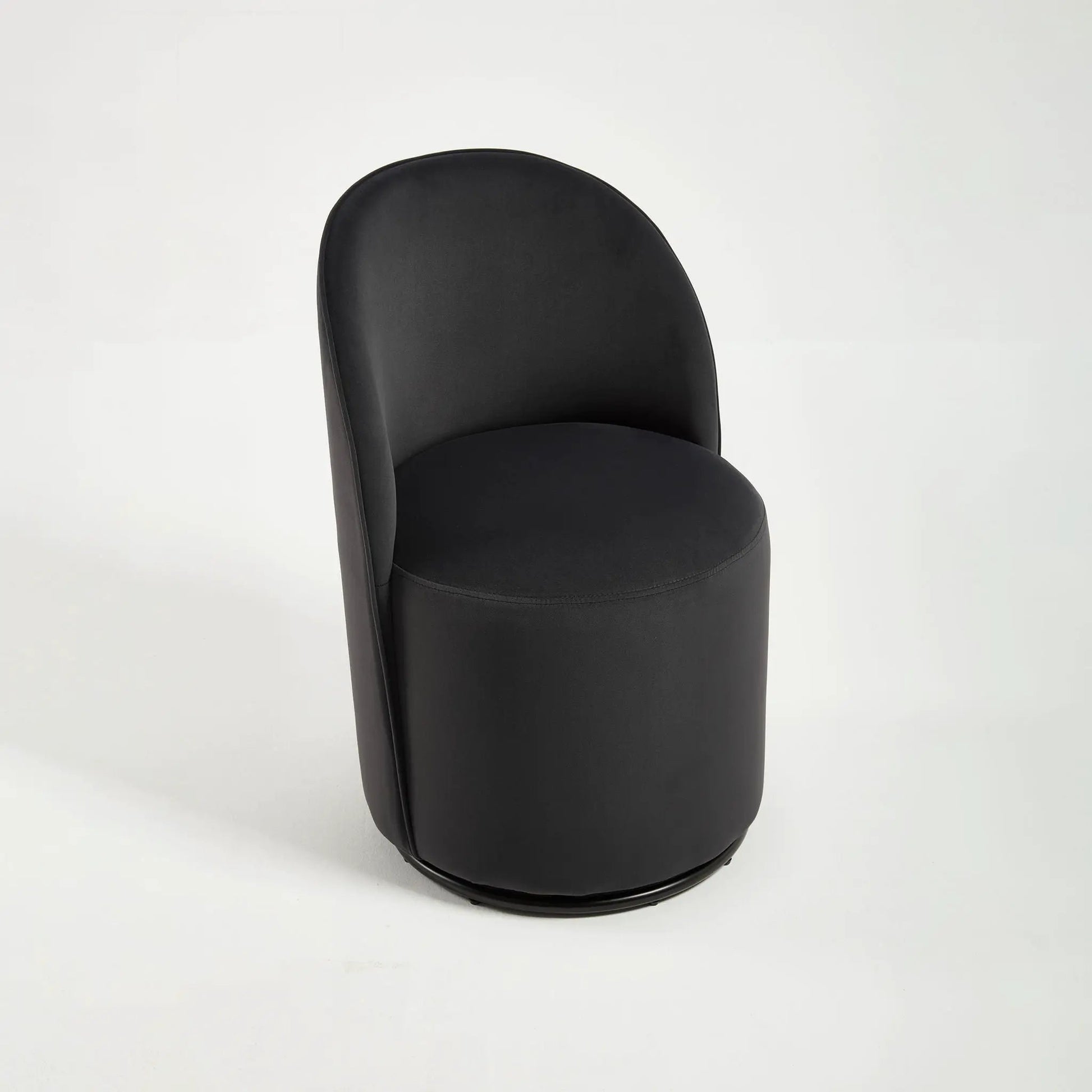 360 Degree Swivel Armless Dining Barrel Chair black faux leather by Unique Piece Furniture on Tampa Home & Garden Store
