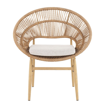 Cyril Rustic Modern Outdoor Papasan Dining Chair