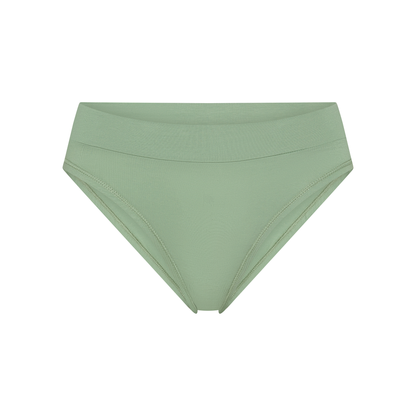 Cheeky Tanga briefs in organic cotton sage green Net Positive on Tampa Home & Garden Store