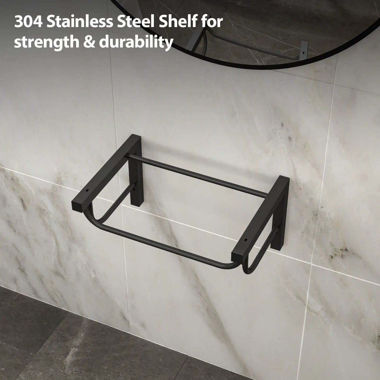 Wall Mounted Rectangular Sink With Towel Bar