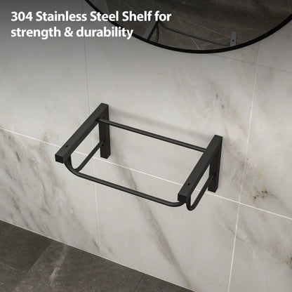 Wall Mounted Rectangular Sink With Towel Bar