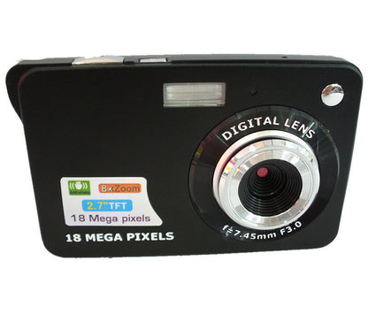 Slim digital camera compact black with 18MP, 2.7in TFT, 8x zoom lens on Tampa Home & Garden Store