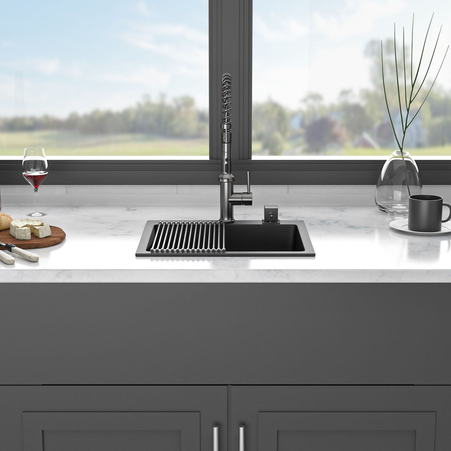 Quartz and Granite Composite Kitchen Sink