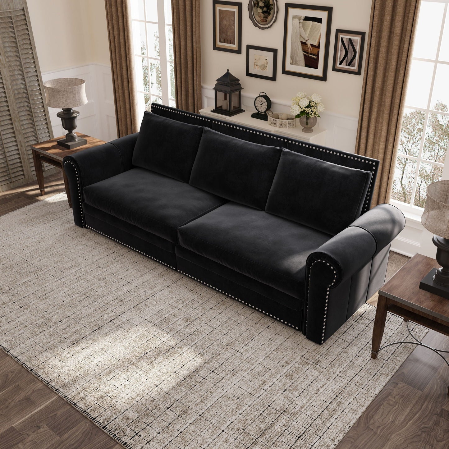 Chesterfield and convertible sleeper sofa