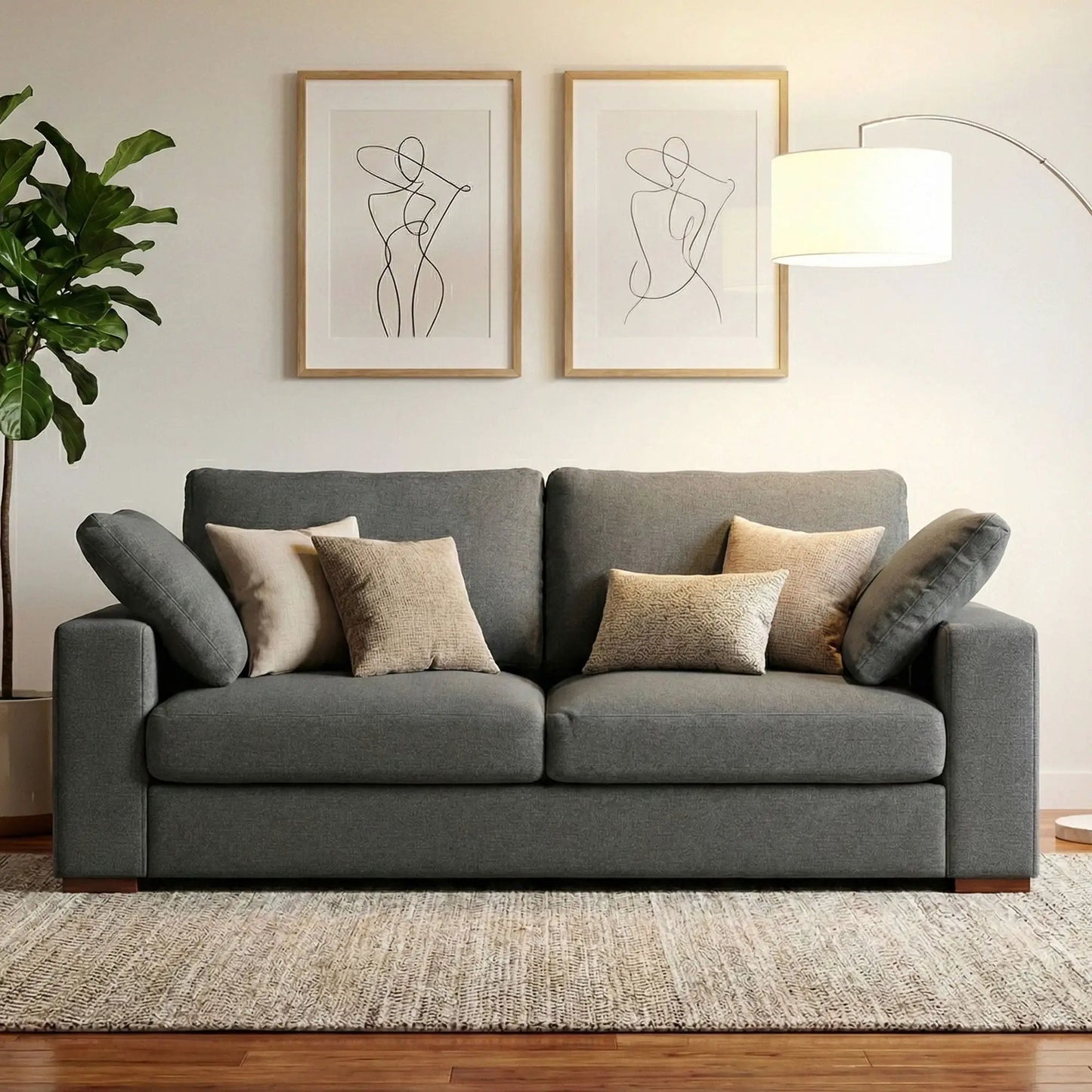 Charlie Deep Seater Sofa With Plush Seats