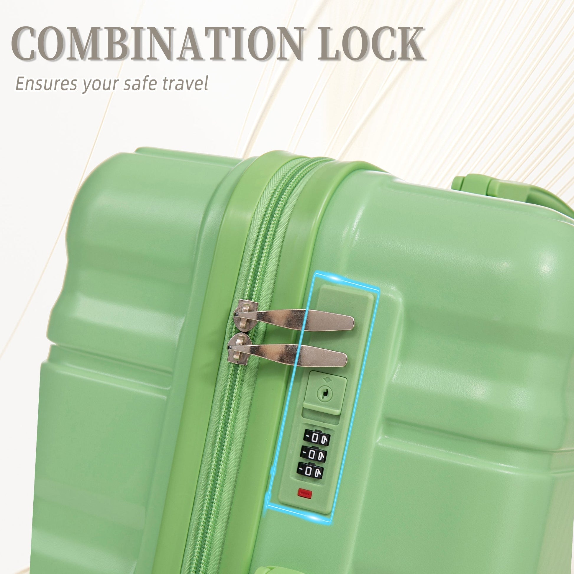 Luggage set HIFINE Tourist 3-Piece Spinner in Green with locks by HouseOfZazla on Tampa Home & Garden Store