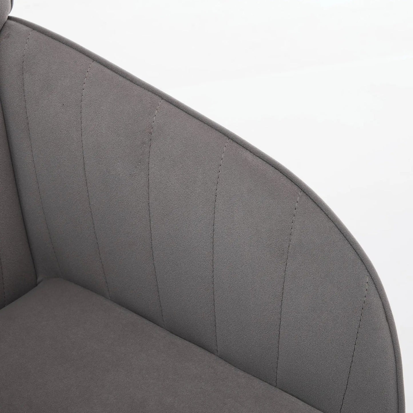 Adjustable Ergonomic Swivel Office Chair gray fabric with stitched panels Unique Piece Furniture on Tampa Home & Garden Store