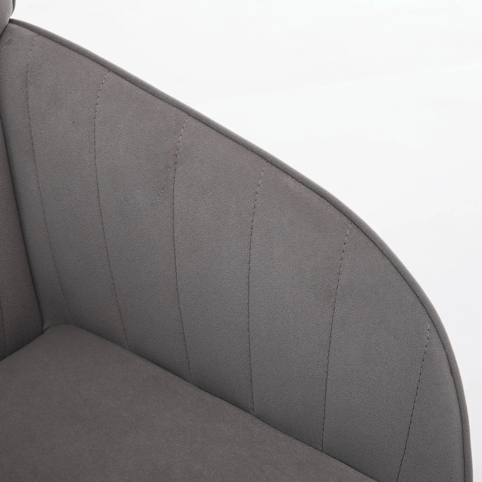 Adjustable Ergonomic Swivel Office Chair gray fabric with stitched panels Unique Piece Furniture on Tampa Home & Garden Store
