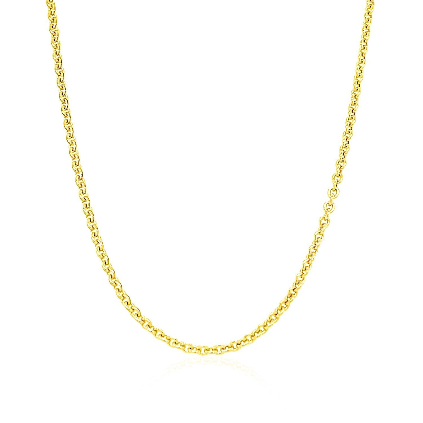 14k yellow gold Forsantina Lite cable link chain necklace 1.9mm by Bids.com on Tampa Home & Garden Store