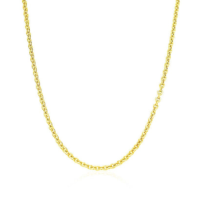 14k yellow gold Forsantina Lite cable link chain necklace 1.9mm by Bids.com on Tampa Home & Garden Store