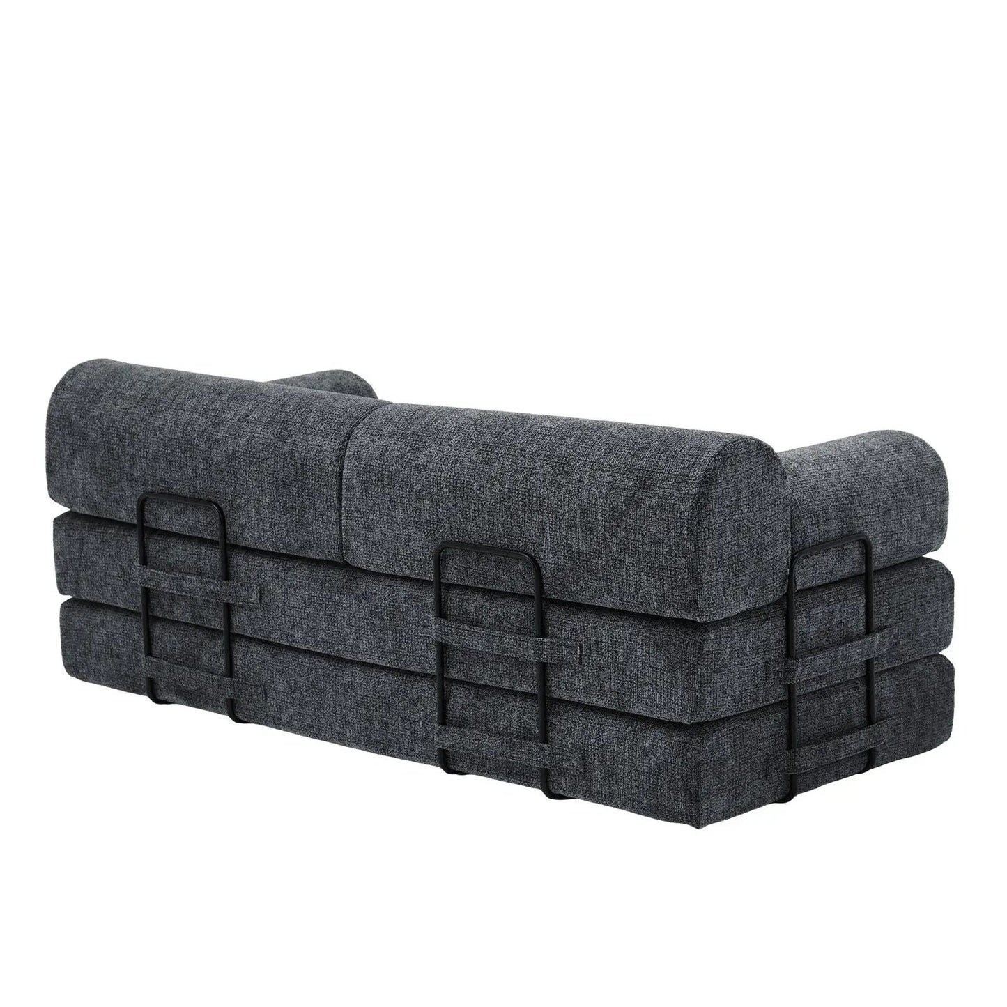 Modern 2 Tone Fabric Convertible Sleeper Sofa Bed futon by Unique Piece Furniture, gray fabric on Tampa Home & Garden Store