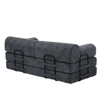 Modern 2 Tone Fabric Convertible Sleeper Sofa Bed futon by Unique Piece Furniture, gray fabric on Tampa Home & Garden Store