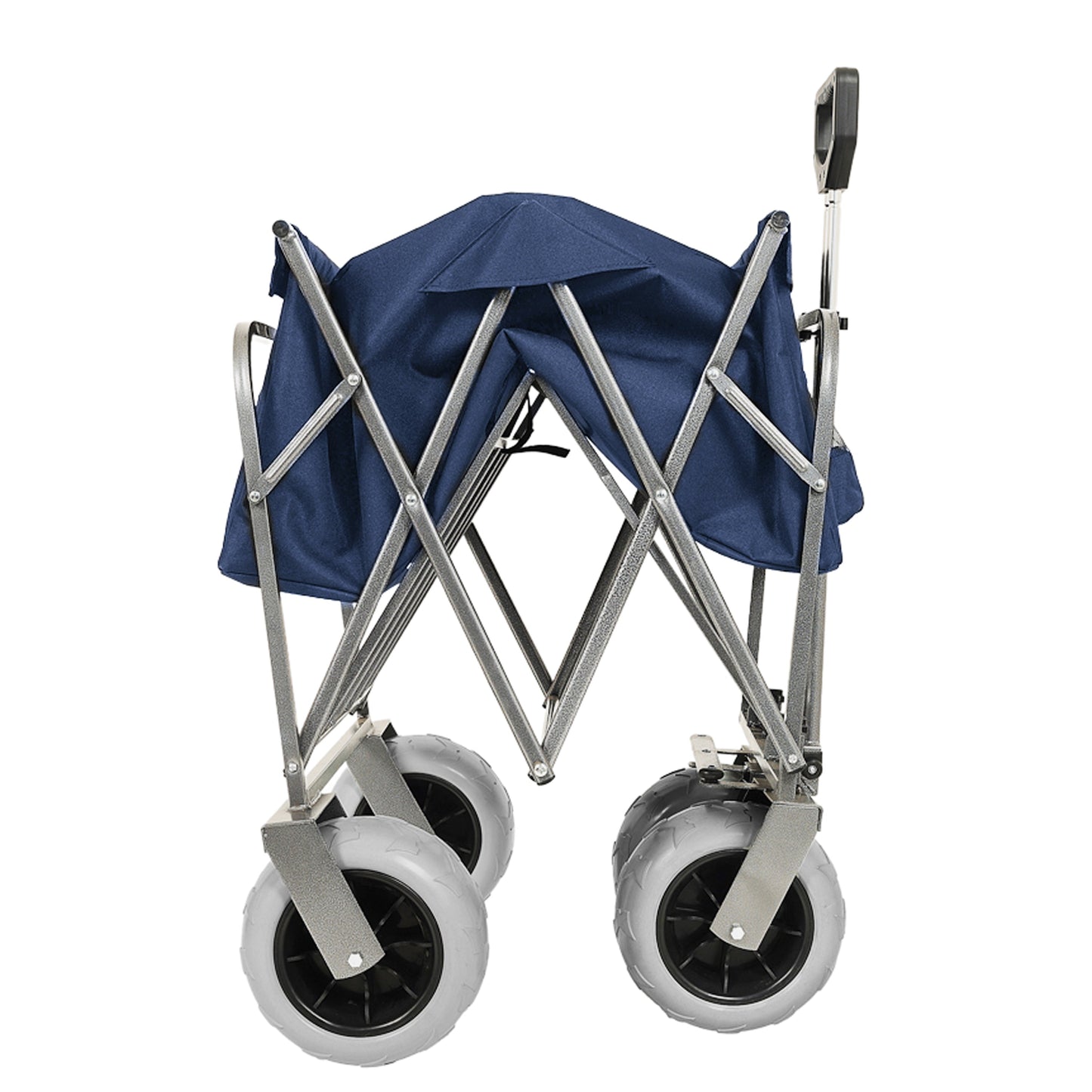 Beach wagon with big sand wheels, blue fabric bag, folding frame, 500 lb cap HouseOfZazla on Tampa Home & Garden Store