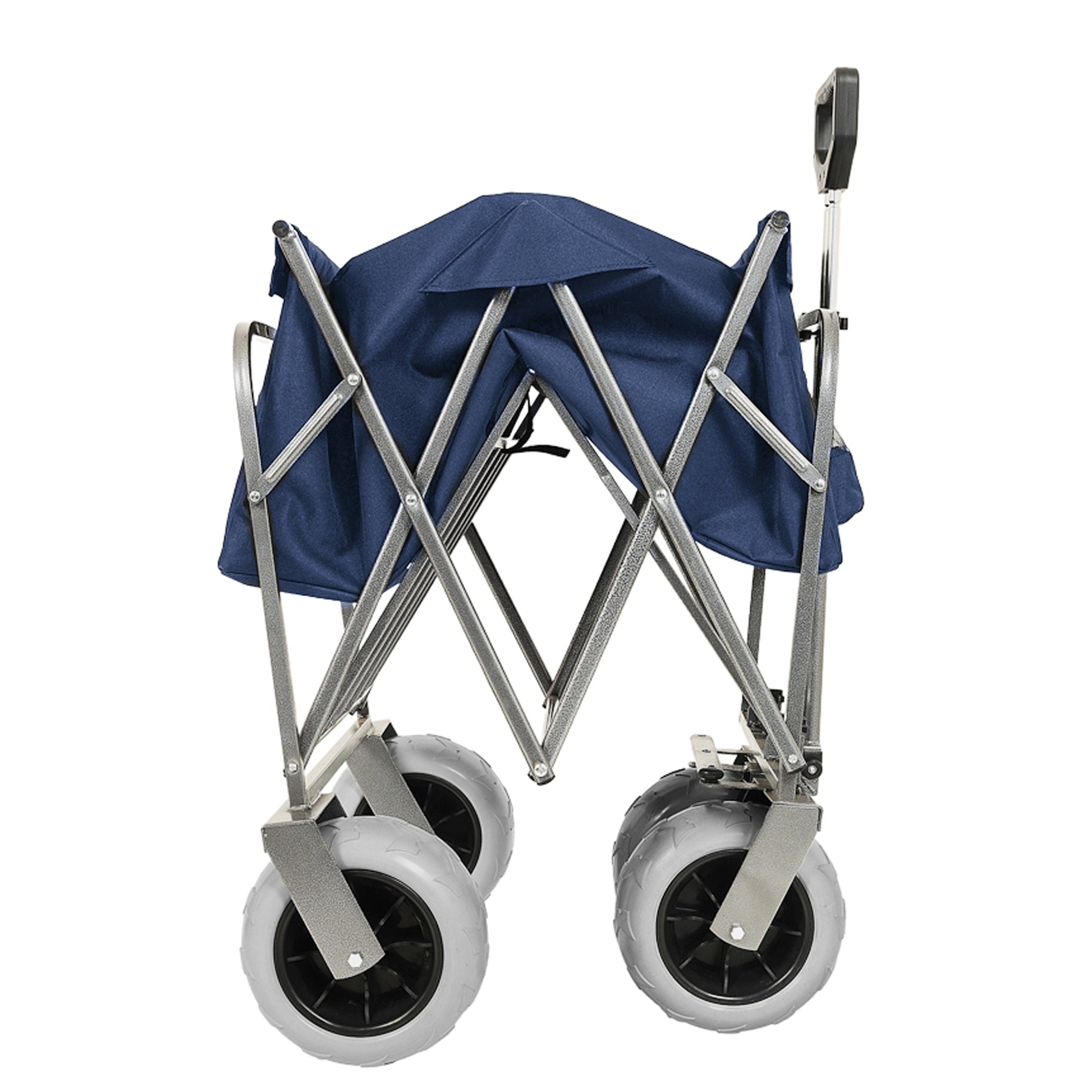Beach wagon with big sand wheels, blue fabric bag, folding frame, 500 lb cap HouseOfZazla on Tampa Home & Garden Store