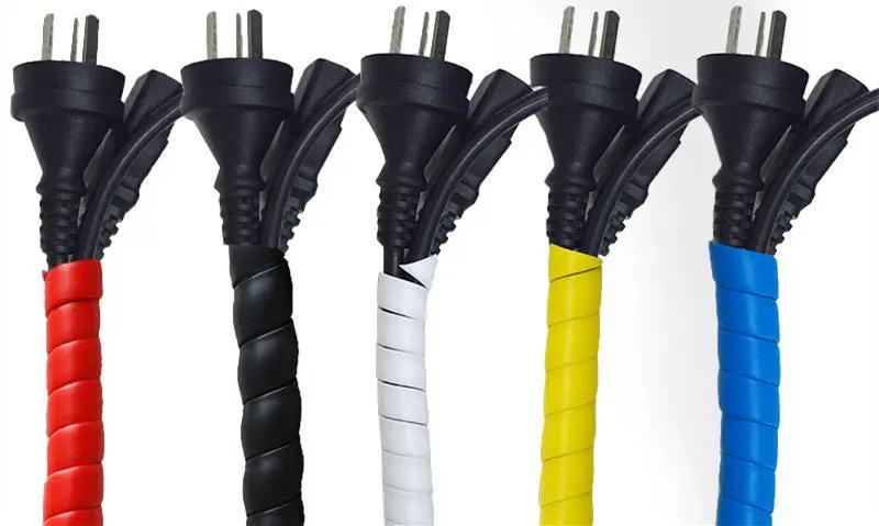 Anti-cat and dog bite cord protector with spiral sleeves in red black white yellow blue on Tampa Home & Garden Store