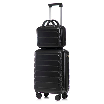 14'/20' ABS Spinner Wheel Luggage Set with Combination Lock in black with handle on Tampa Home & Garden Store