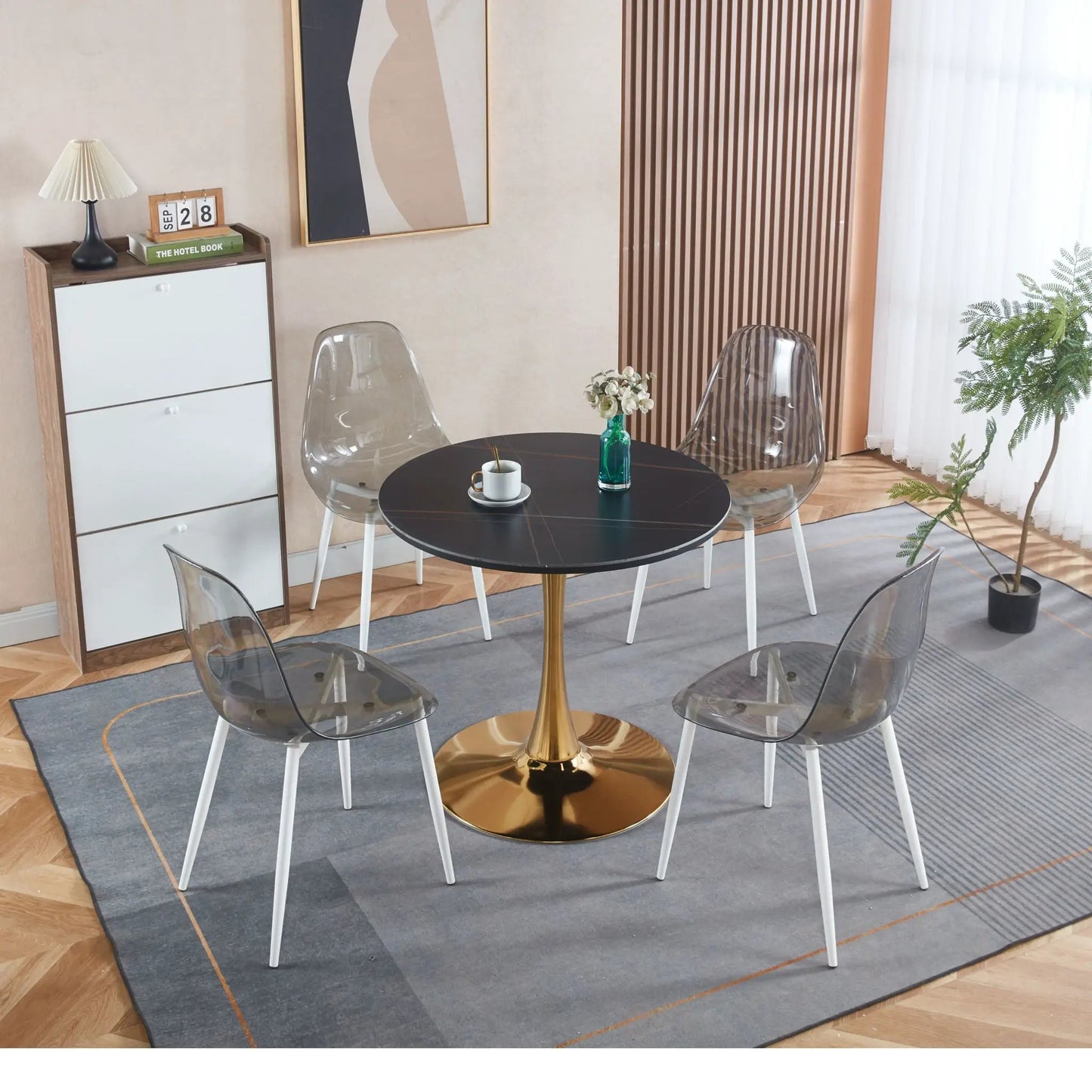 Mid-Century Tulip Table with Round Top Pedestal
