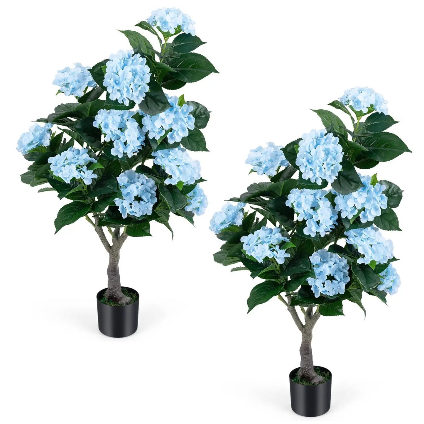 Artificial Hydrangea Tree 2 Pack Decor Set