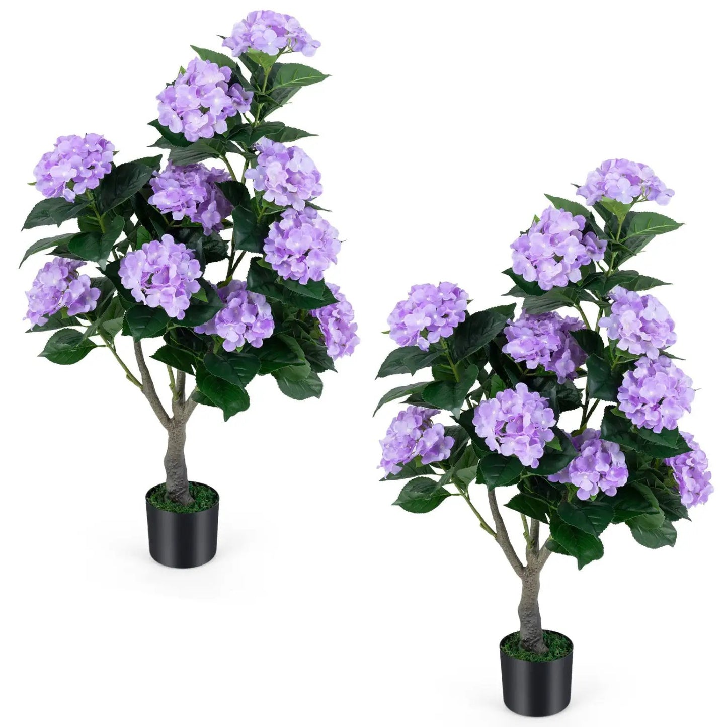 Artificial Hydrangea Tree 2 Pack Decor Set