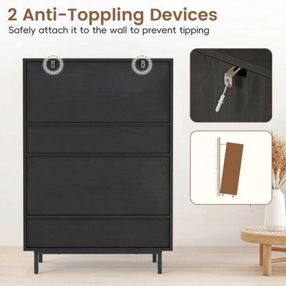 Six-Tier Tall Shoe Cabinet With Double Doors