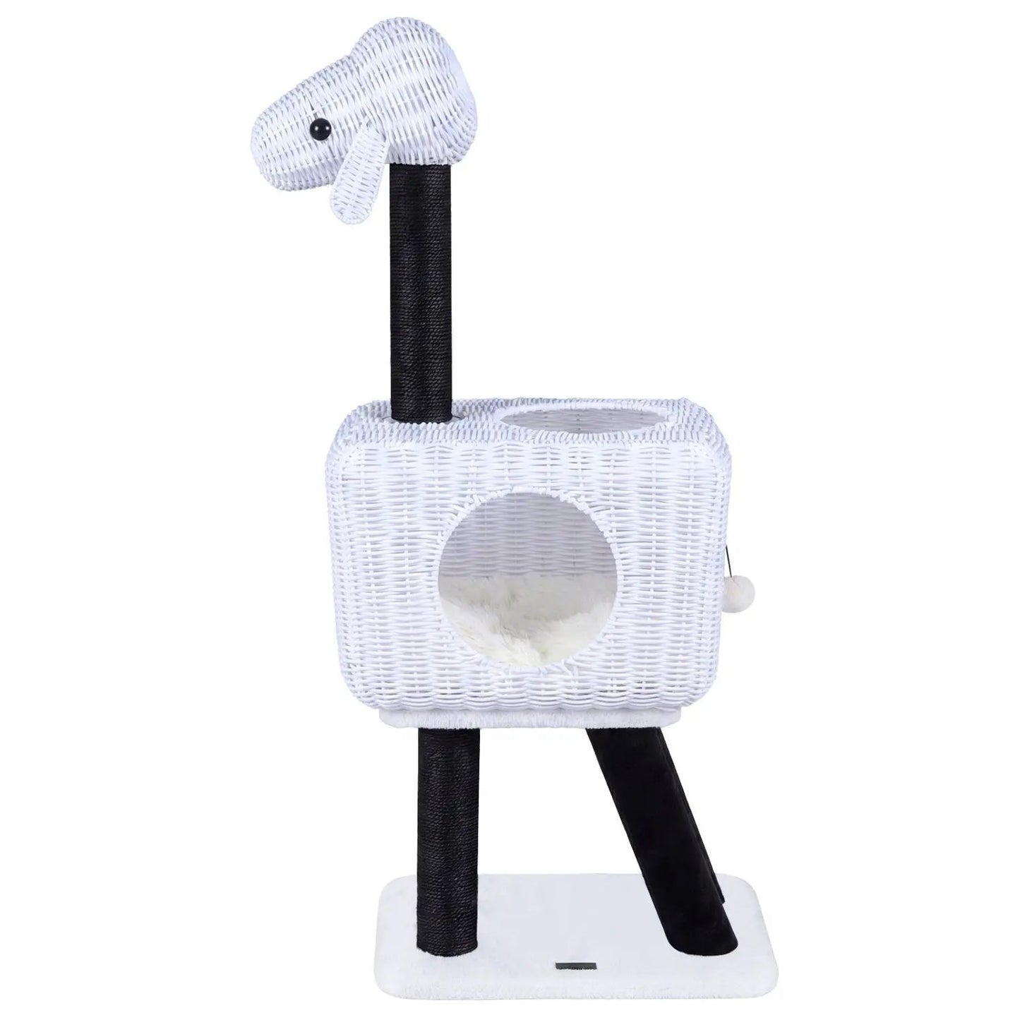 43 Inch Lamb Shaped Cat Tower with 2 Door Condo