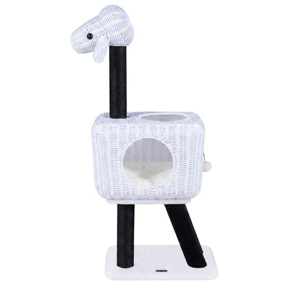 43 Inch Lamb Shaped Cat Tower with 2 Door Condo