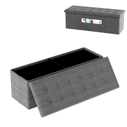 43 Inches Folding Storage Ottoman Bench Seat